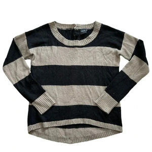 Cliche Brown Striped Knit Sweater L